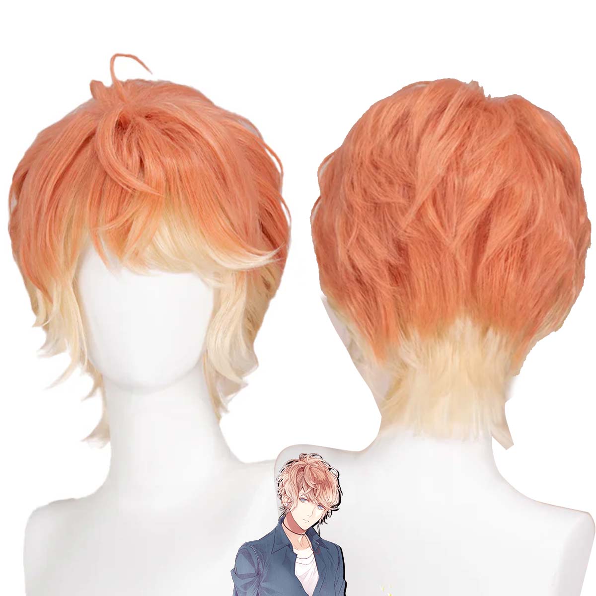 Women DOKIDOKI Devil Lover Cos - đánh giá và giá Anime Cosplay Orange Hair