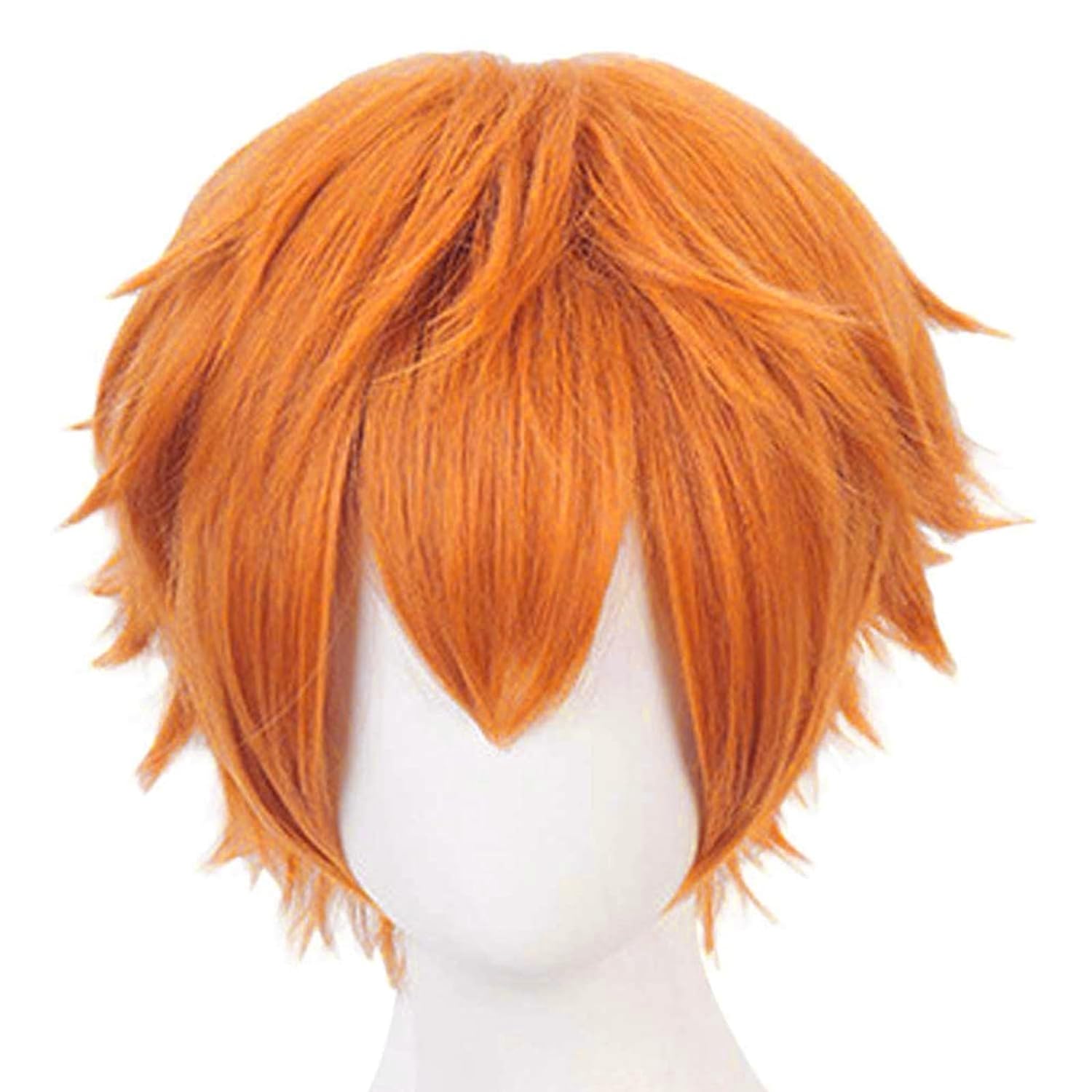 Short Orange Wig for Men Orang - đánh giá và giá Anime Cosplay Orange Hair