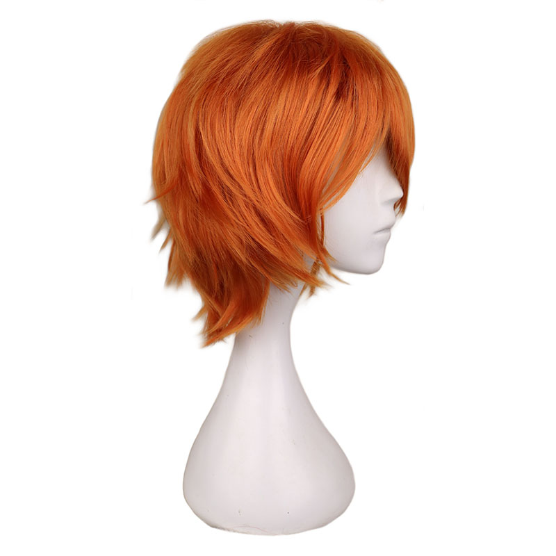 Short Orange Wig for Men Women - đánh giá và giá Anime Cosplay Orange Hair