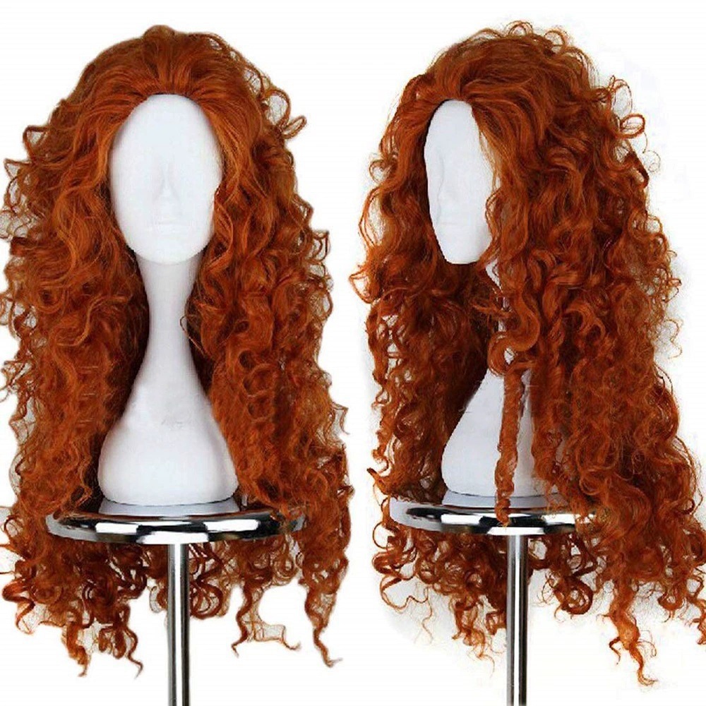 Long Orange Curly Hair Cosplay - đánh giá và giá Anime Cosplay Orange Hair