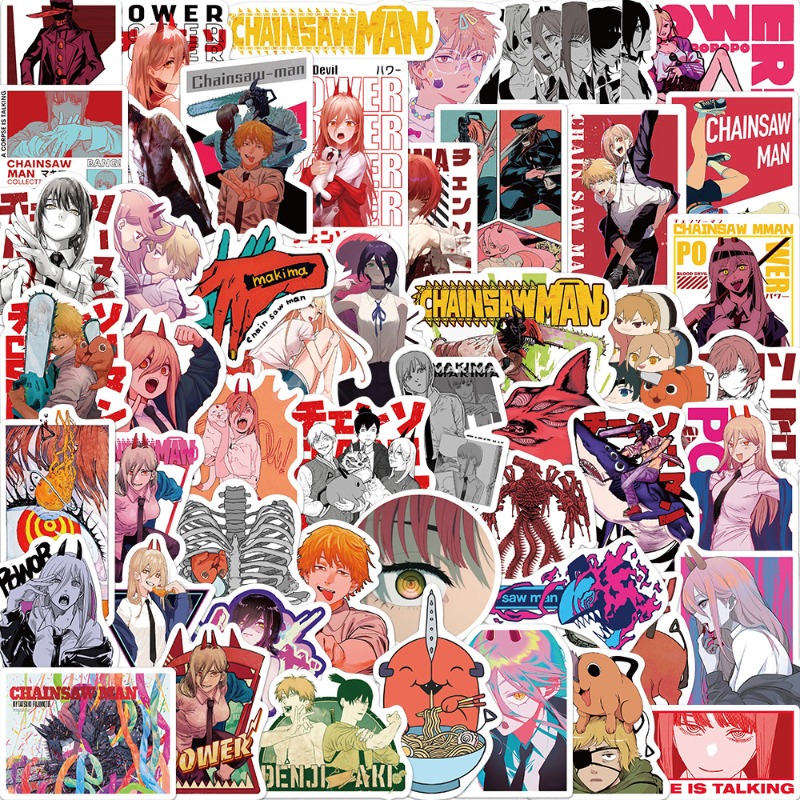 50pcs Anime Chainsaw Man Stick - đánh giá và giá Anime Cosplay Chainsaw Man
