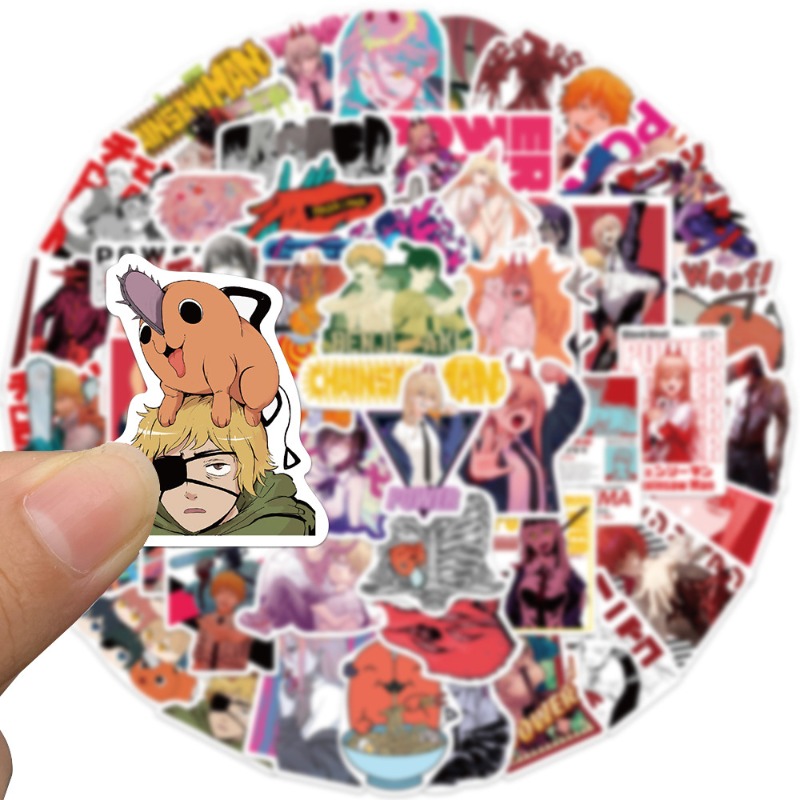50pcs Anime Chainsaw Man Stick - đánh giá và giá Anime Cosplay Chainsaw Man