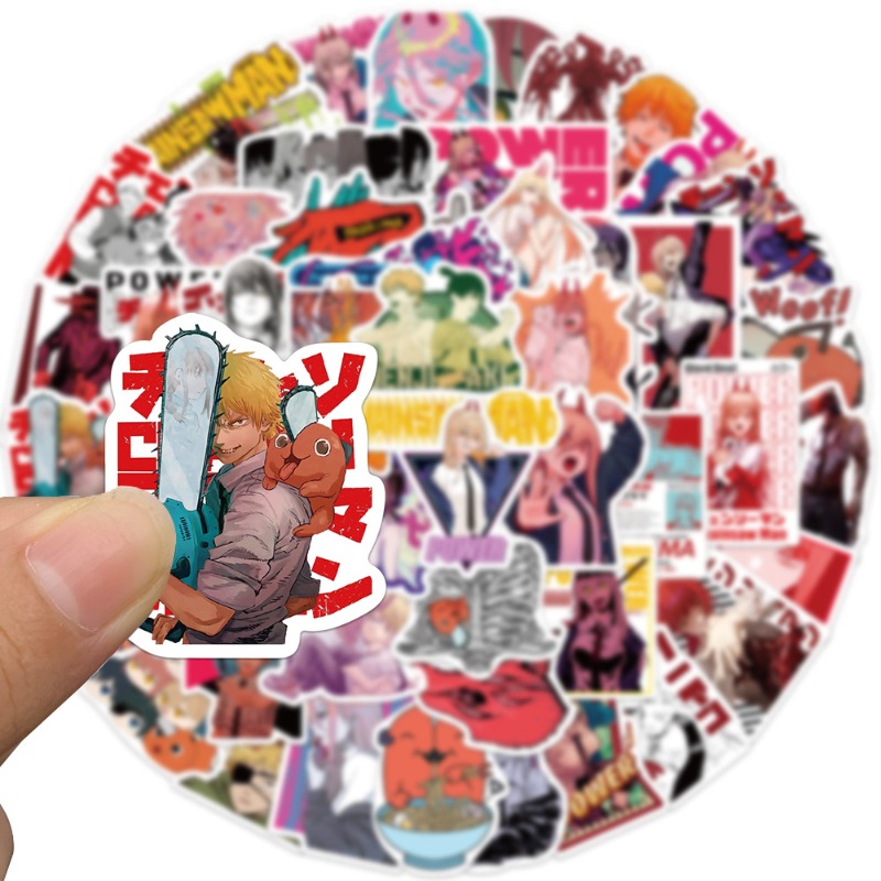 50pcs Anime Chainsaw Man Stick - đánh giá và giá Anime Cosplay Chainsaw Man